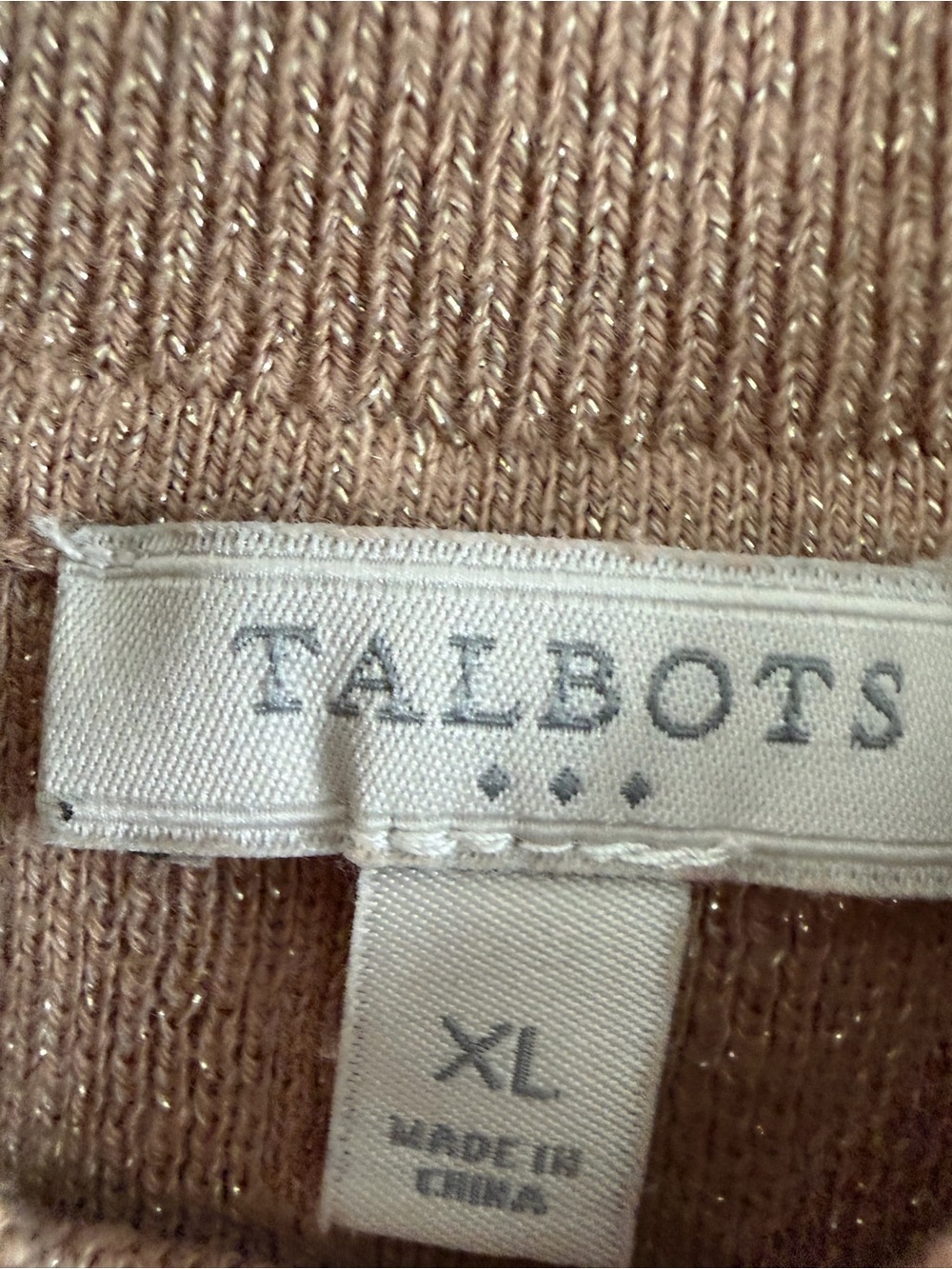 Talbots Ribbed Button-Front Cardigan Sweater Set - Tan - Picture 8 of 9